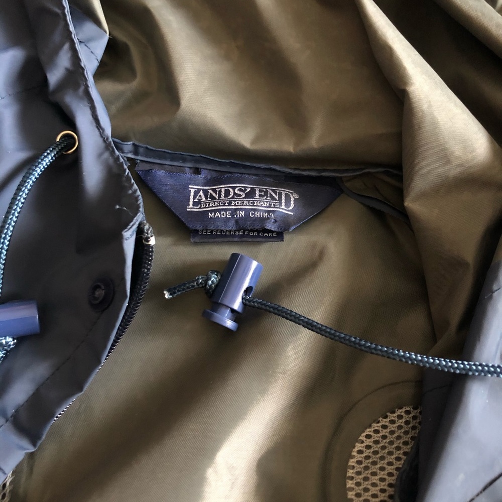 LAND’S END Navy Rain Jacket - Size Small